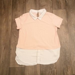 ELLE Collared layered blouse